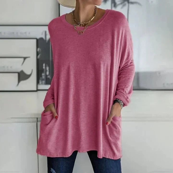 Georgia Cosy Oversized Top met Lange Mouwen
