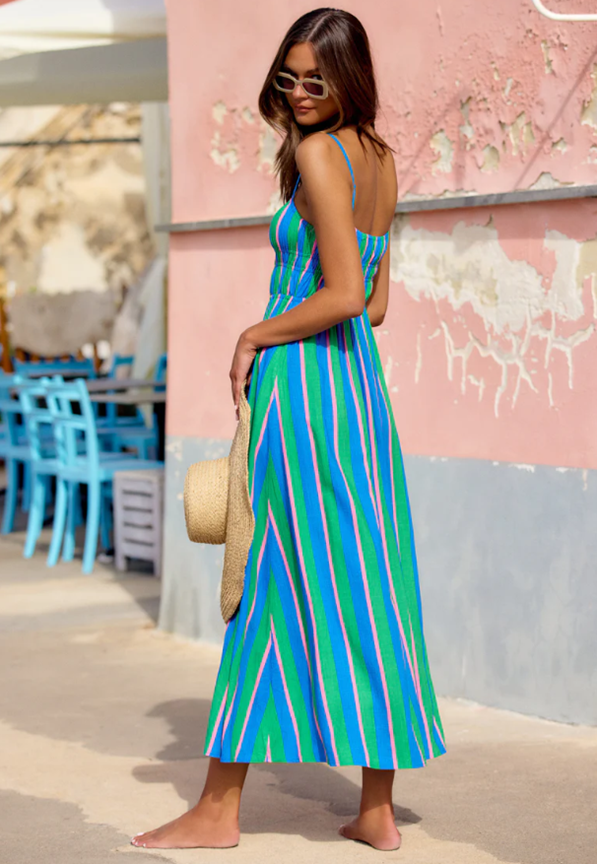Coastal Breeze Peppermint Stripe-jurk
