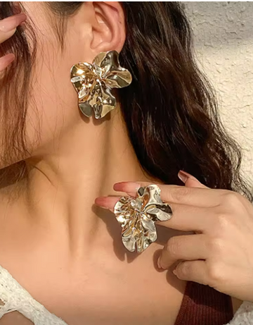 Sculptural Statement Stud Earrings