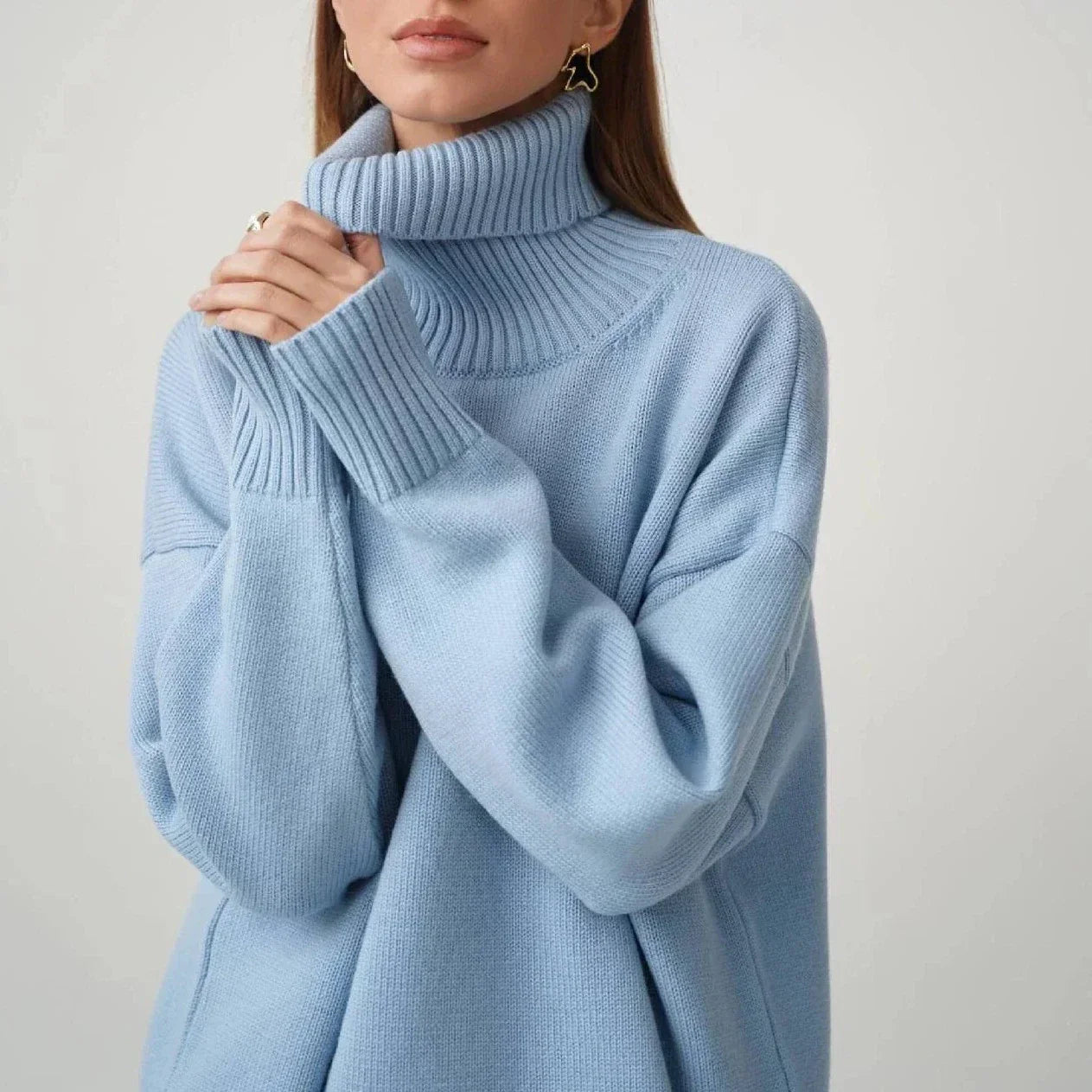 Relaxed Fit Cozy Turtleneck Trui