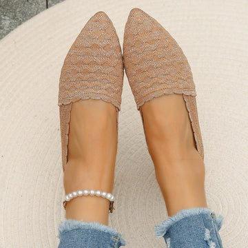 Woven Pointed Ballet Flats