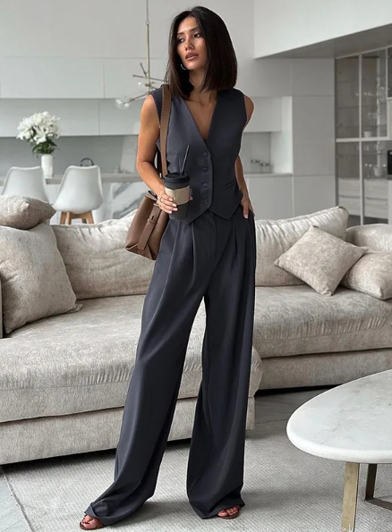 Blazer, Vest and Tailored Trousers Set