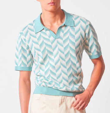 Lester gebreid poloshirt