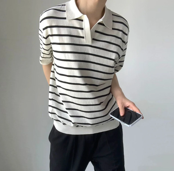 Collin gestreept poloshirt