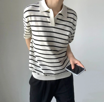 Collin gestreept poloshirt