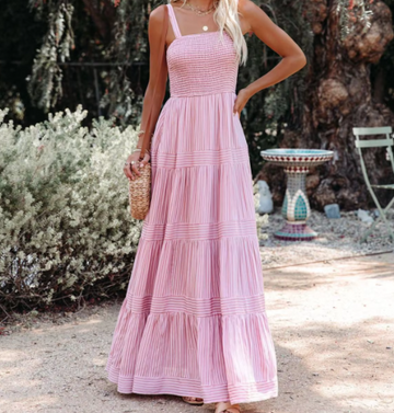 Clarisse Mouwloze Maxi-jurk