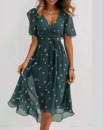 Victoria Elegante Jurk met Korte Mouwen