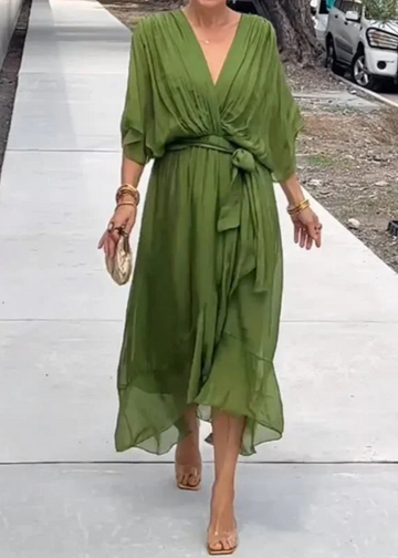 Amanda Vleermuismouwen Elegante Zomerjurk