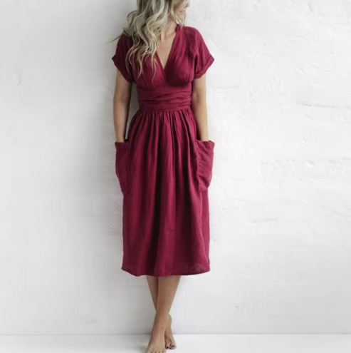 Rosalie linnen casual jurk