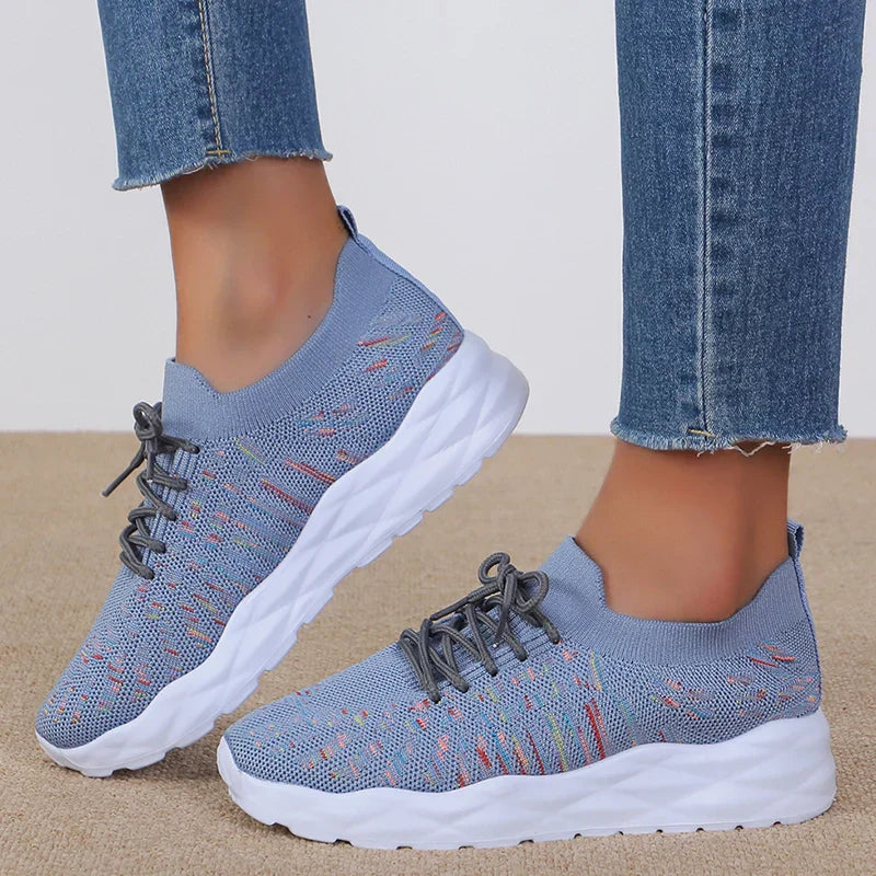 Soft Knit Lace-Up Trainers