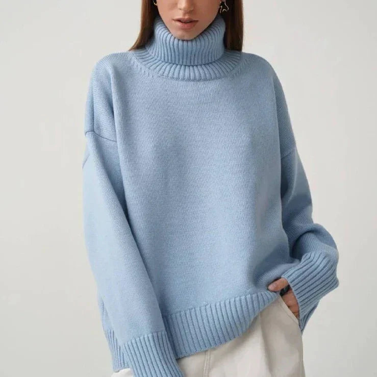Relaxed Fit Cozy Turtleneck Sweater