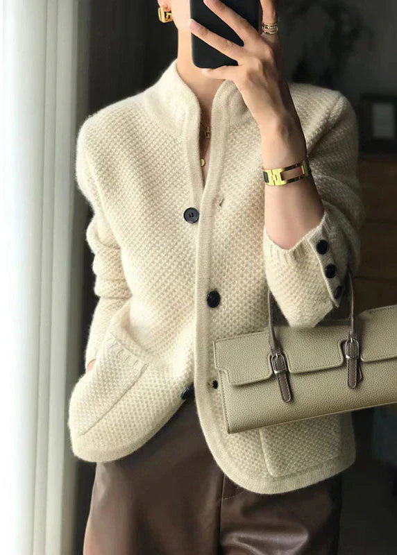 Chunky Knit Wool Blend Cardigan