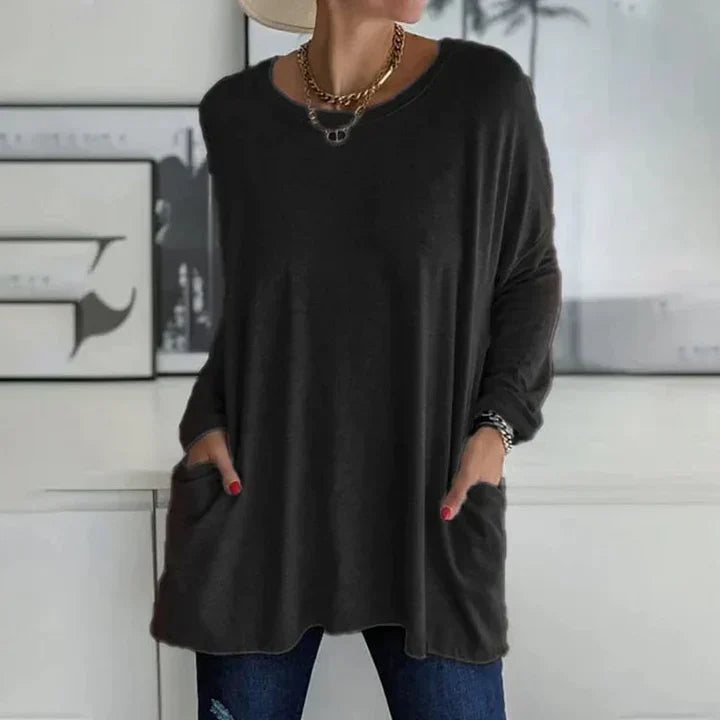 Georgia Cosy Oversized Top met Lange Mouwen