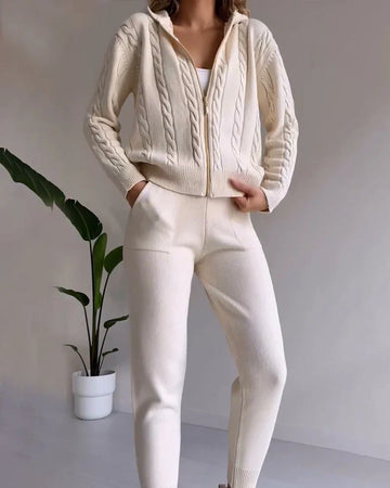 Arya Casual Jacquard Tweedelige Set