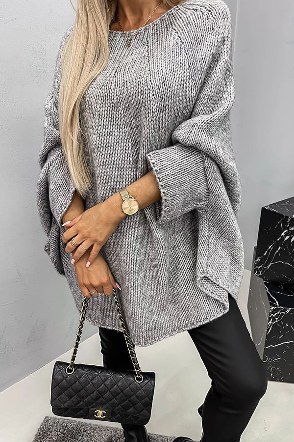 Minimalist Crew Neck Knit Sweater